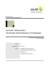 Vorsicht: Yellow Dots! Versteckte Informationen in Farbkopien