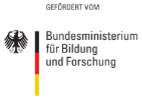 Logo mit Hinweis zum Fördermittelgeber "gefördert vom Bundesministerium für Bildung und Forschung (BMBF)"